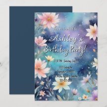 Cute Girl’s Space & Flower Themed Birthday Party 