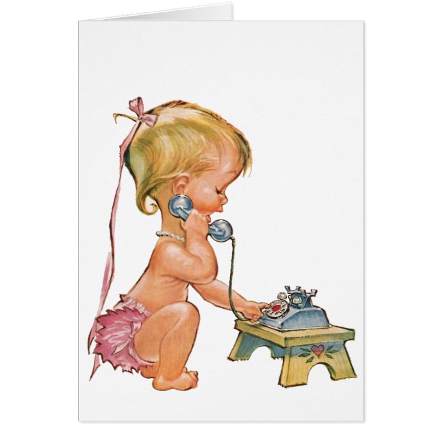 Cute Girl Talking on Phone (Front)