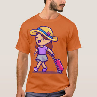 Cute Girl Travelling T-Shirt