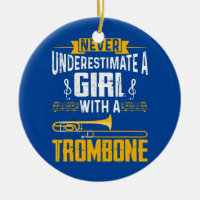 Cute Girl Trombone Player Funny Trombone Gift 