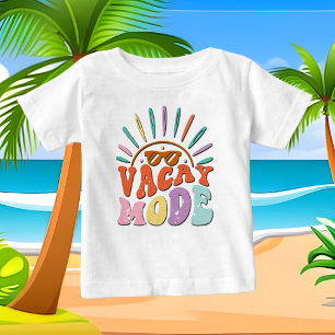 Cute girl vacay mode word art beach baby T-Shirt