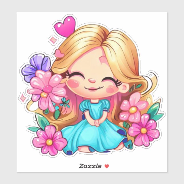 cute girl with flowers (Sheet)