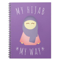 CUTE GIRL WITH HIJAB NOTEBOOK ISLAMIC GIFT