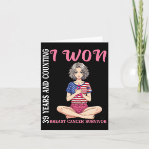 Cute Girl &#; Years And Counting I Won Breast Can Card