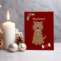 Cute Girl Yorkie Dog Customisable