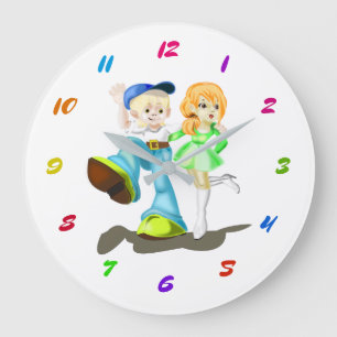 Cute Girlfriend and Boyfriend Large Clock