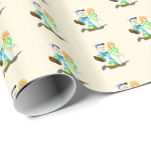 Cute Girlfriend and Boyfriend Wrapping Paper
