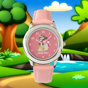 Cute girls add name sloth watch