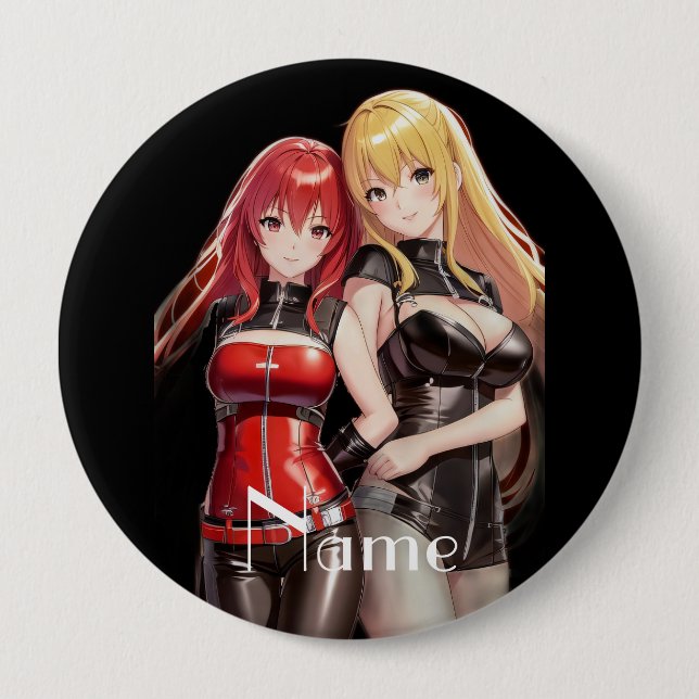 Cute Girls Anime Thunder_Cove 10 Cm Round Badge (Front)