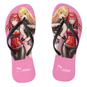 Cute Girls Anime Thunder_Cove Flip Flops