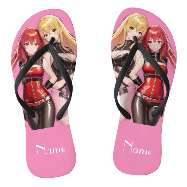 Cute Girls Anime Thunder_Cove  Flip Flops (Footbed)