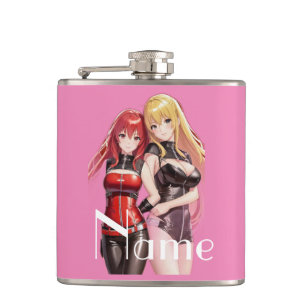 Cute Girls Anime Thunder_Cove Hip Flask