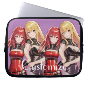 Cute Girls Anime Thunder_Cove Laptop Sleeve