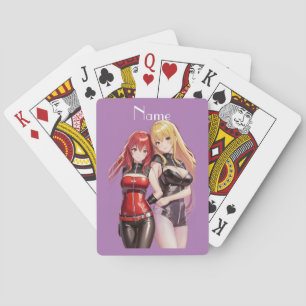 Cute Girls Anime Thunder_Cove Playing Cards
