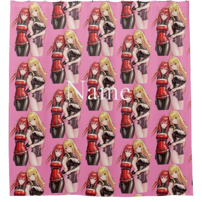 Cute Girls Anime Thunder_Cove  Shower Curtain (Front)