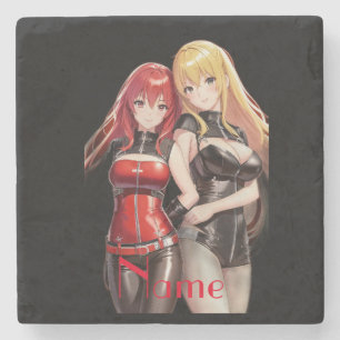 Cute Girls Anime Thunder_Cove Stone Coaster