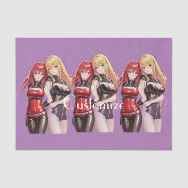 Cute Girls Anime Thunder_Cove  Tissue Paper (Front)