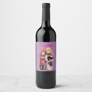 Cute Girls Anime Thunder_Cove Wine Label