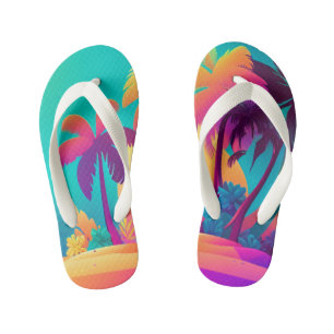 Cute girls beach lovers kid's flip flops