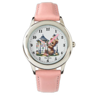 Cute girls bear lovers add name watch