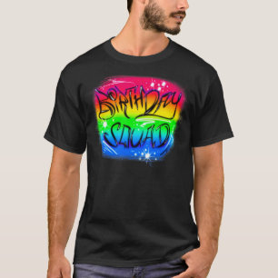 Cute Girls Birthday Party Birthday Squad Airbrush T-Shirt