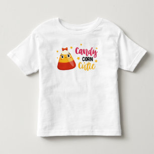 Cute Girls Candy Corn Cutie Kids Halloween Shirt