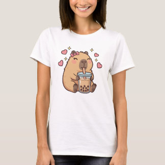 Cute Girls Capybara Ramen Kawaii Tea Kawaii Capy  T-Shirt