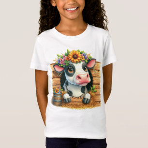 Cute girls cow farm lovers T-Shirt