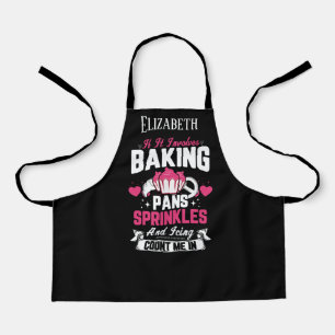 cute girls cupcake baking add name apron