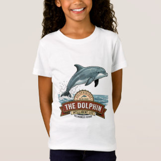 Cute Girls Dolphin Stars Graphic T-Shirt