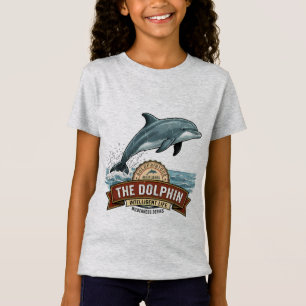 Cute Girls Dolphin Stars Graphic T-Shirt