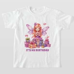 Cute girl's fairy Birthday party  T-Shirt