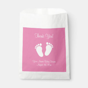 Cute girls footprints baby shower party favour bag