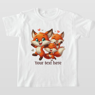 Cute girls fox lovers customisable T-Shirt