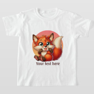 Cute girls fox lovers customizable  T-Shirt