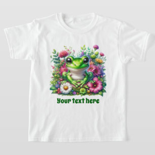 Cute girls frog lovers customisable T-Shirt