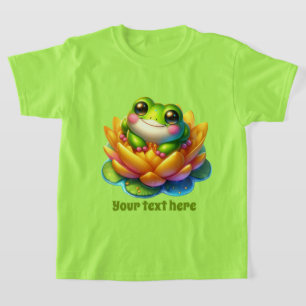 Cute girls frog lovers customisable T-Shirt