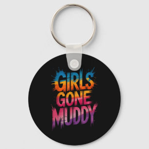 Cute girls gone muddy mud run mudder buddies key ring