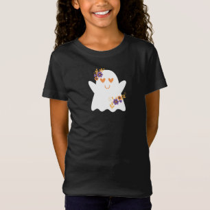 Cute Girls Halloween Ghost T-Shirt