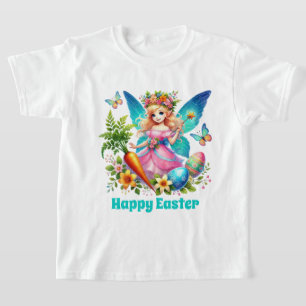 Cute girls Happy Easter Fairy customizable T-Shirt