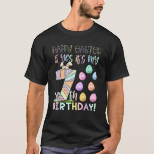 Cute Girls Happy Easter Yes It s My 7th Birthday 7 T-Shirt