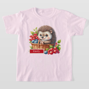 Cute girls hedgehog customisable T-Shirt