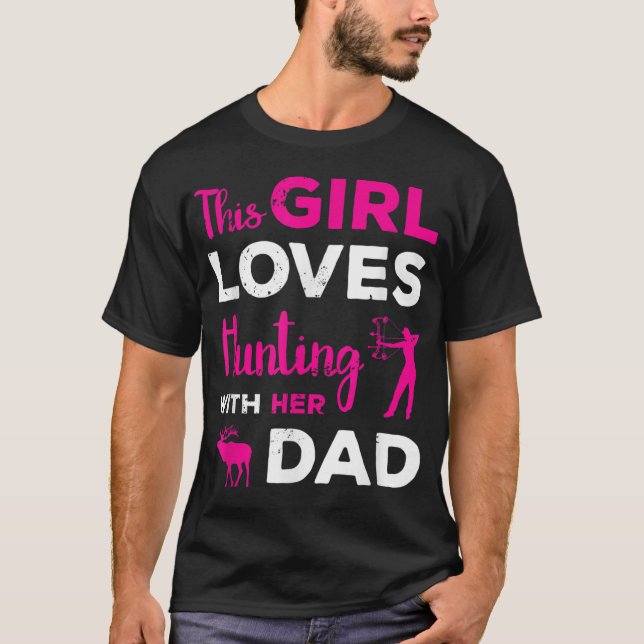 Cute Girls Hunting Dad Daughter Hunting Buddy Hunt T-Shirt (Front)