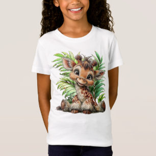 Cute girls jungle lovers giraffe T-Shirt