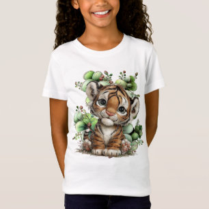 Cute girls jungle lovers tiger T-Shirt