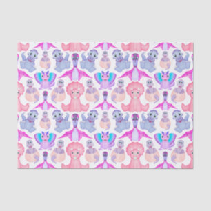 Cute Girls Jurassic Dino Birthday Dinosaur Tissue Paper