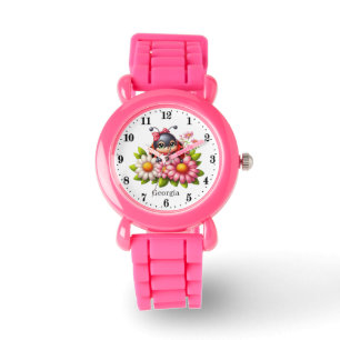 Cute girls ladybug lovers add name watch