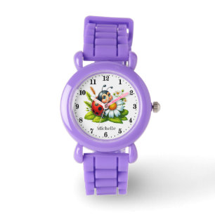 Cute girls ladybug lovers add name  watch