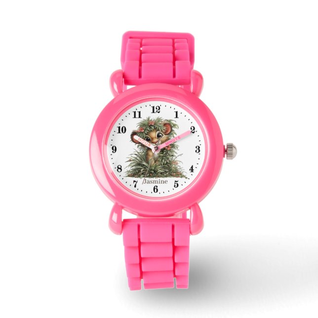 Cute girls lion lovers add name  watch (Front)