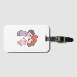 cute girls luggage tag